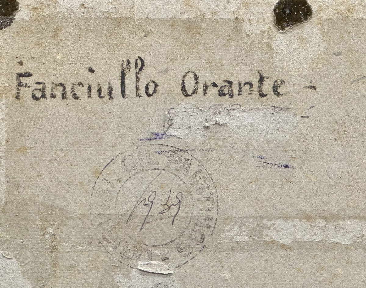 Dipinto “Fanciullo orante” - fine del XIX, inizi del XX secolo.-photo-6