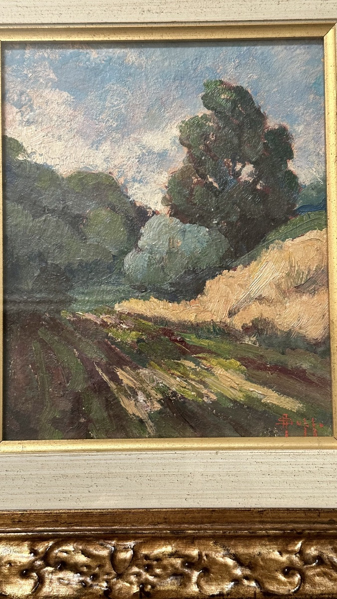 Dipinto “Paesaggio rurale”, firmato Alfredo Suppo – XX sec.-photo-2