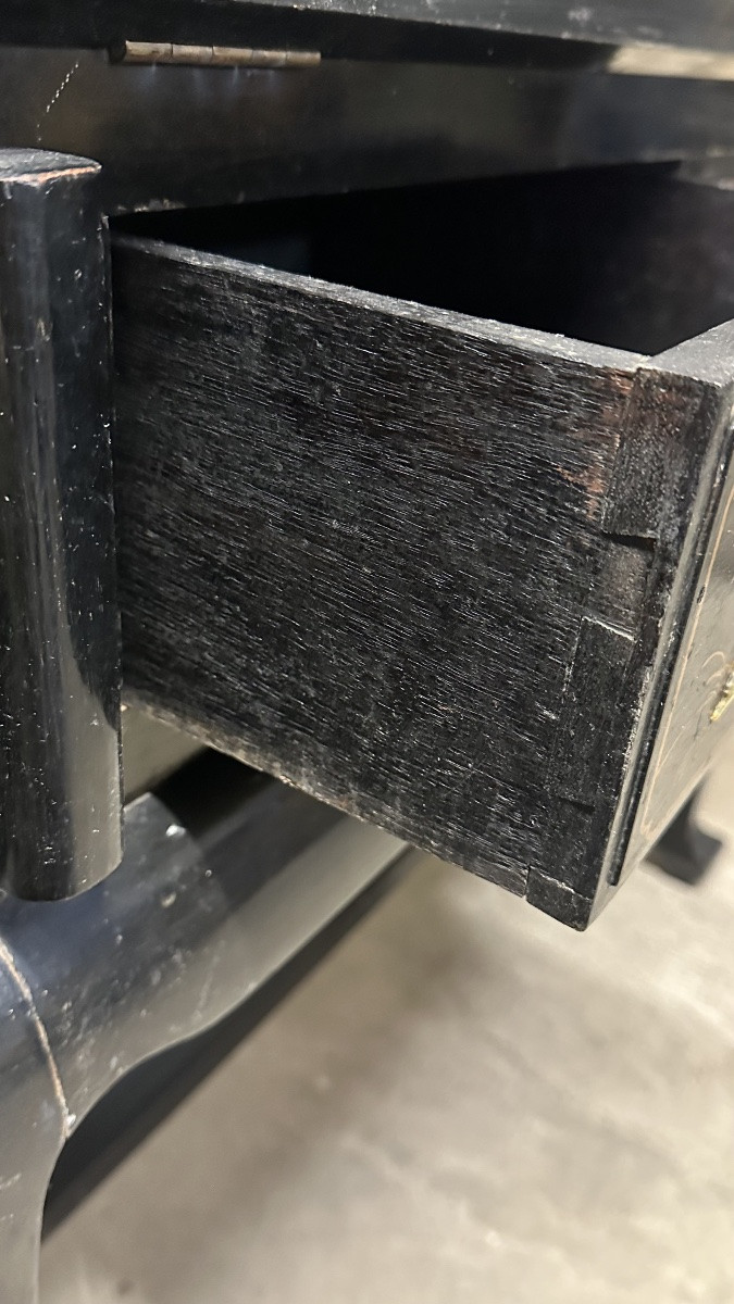 Scrittoio, ribalta a cineserie in madreperla - XX sec. -photo-5