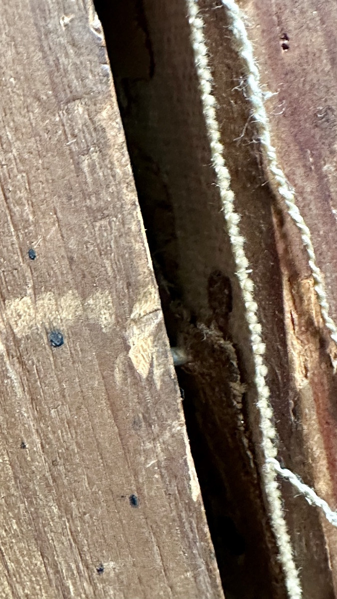 Dipinto ad olio su tela “Madonna con Bambino”, siglato e datato  “18 ID 49”-photo-5