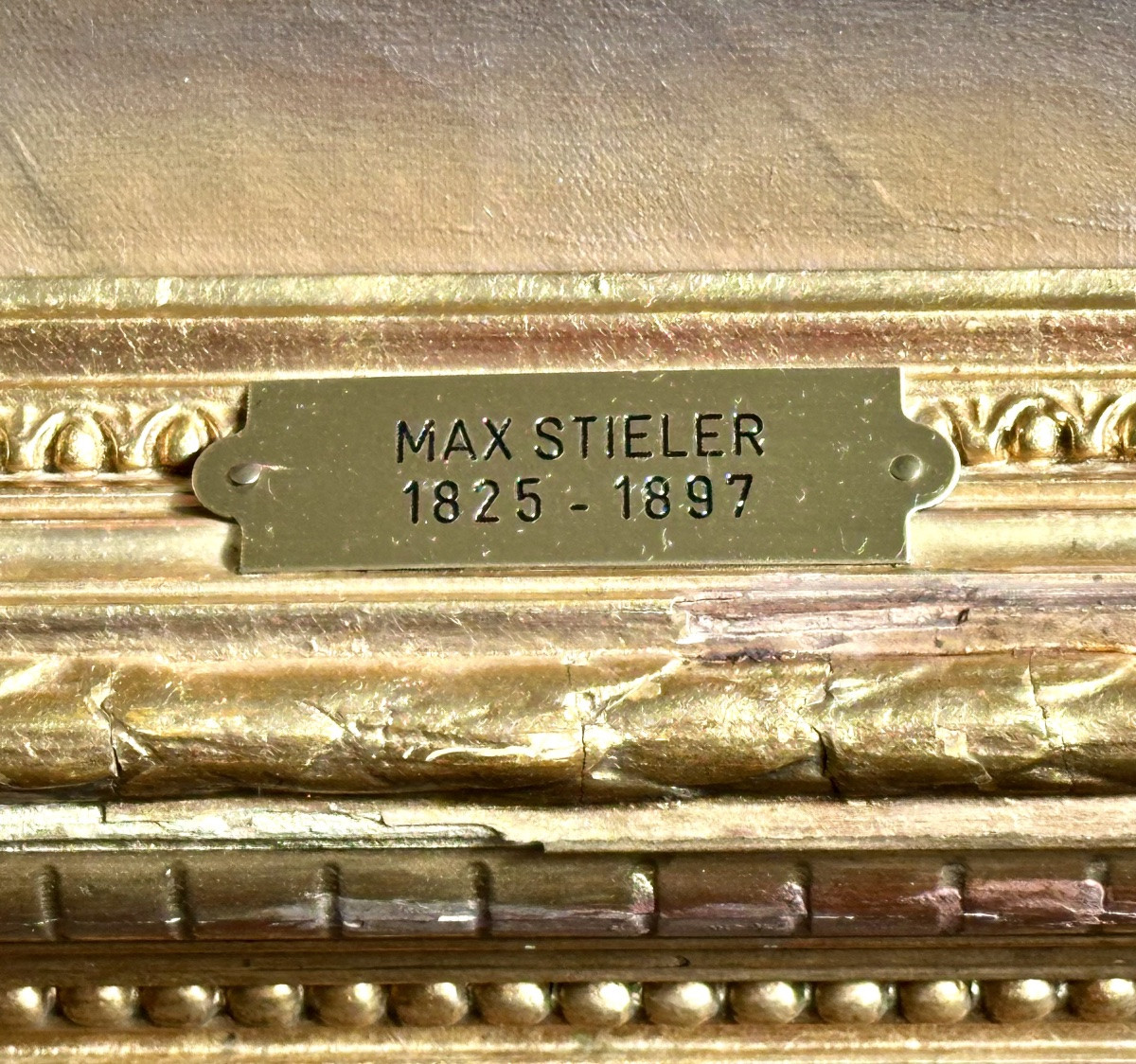 Dipinto ad Olio su Tela - Interno con Giovane Donna - Firmato Max Stieler 1870-photo-4