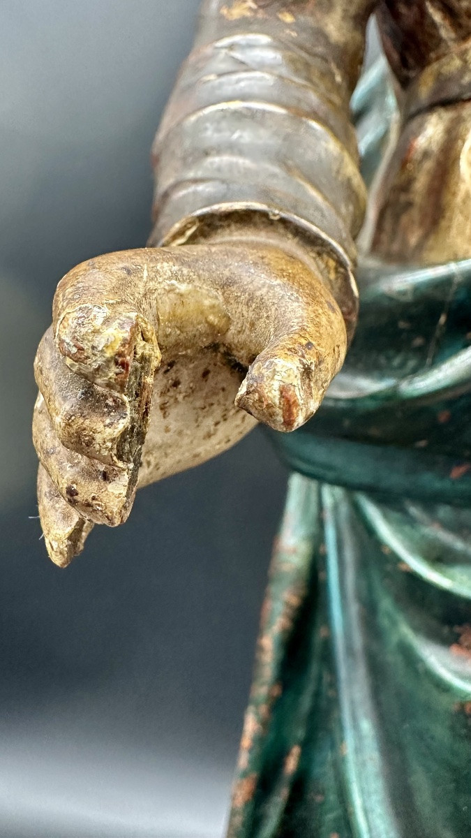 Scultura lignea policroma “Madonna col Bambino” - fine XVIII, inizio XIX sec.-photo-2