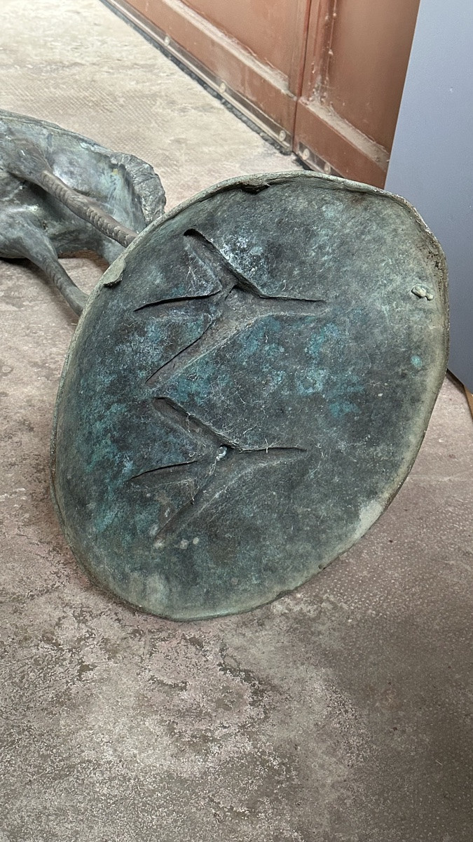 Scultura decorativa in bronzo raffigurante airone – Inizi del XX secolo-photo-7