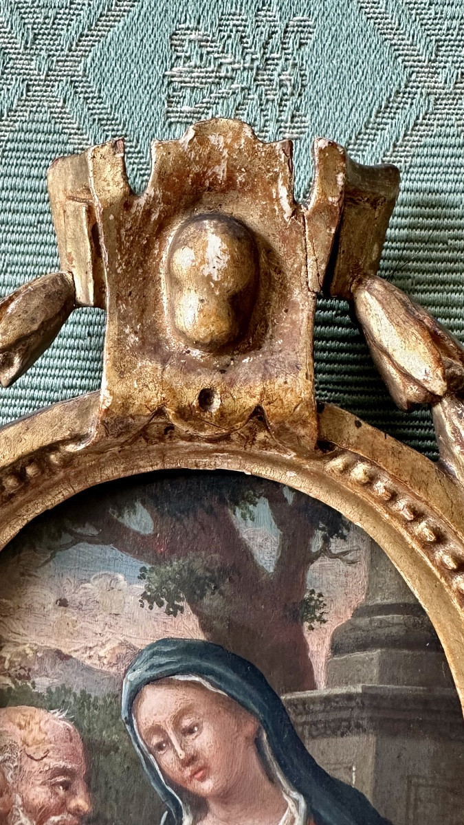 Dipinto, olio su tavoletta “ Sacra Famiglia” - XVIII sec. -photo-1