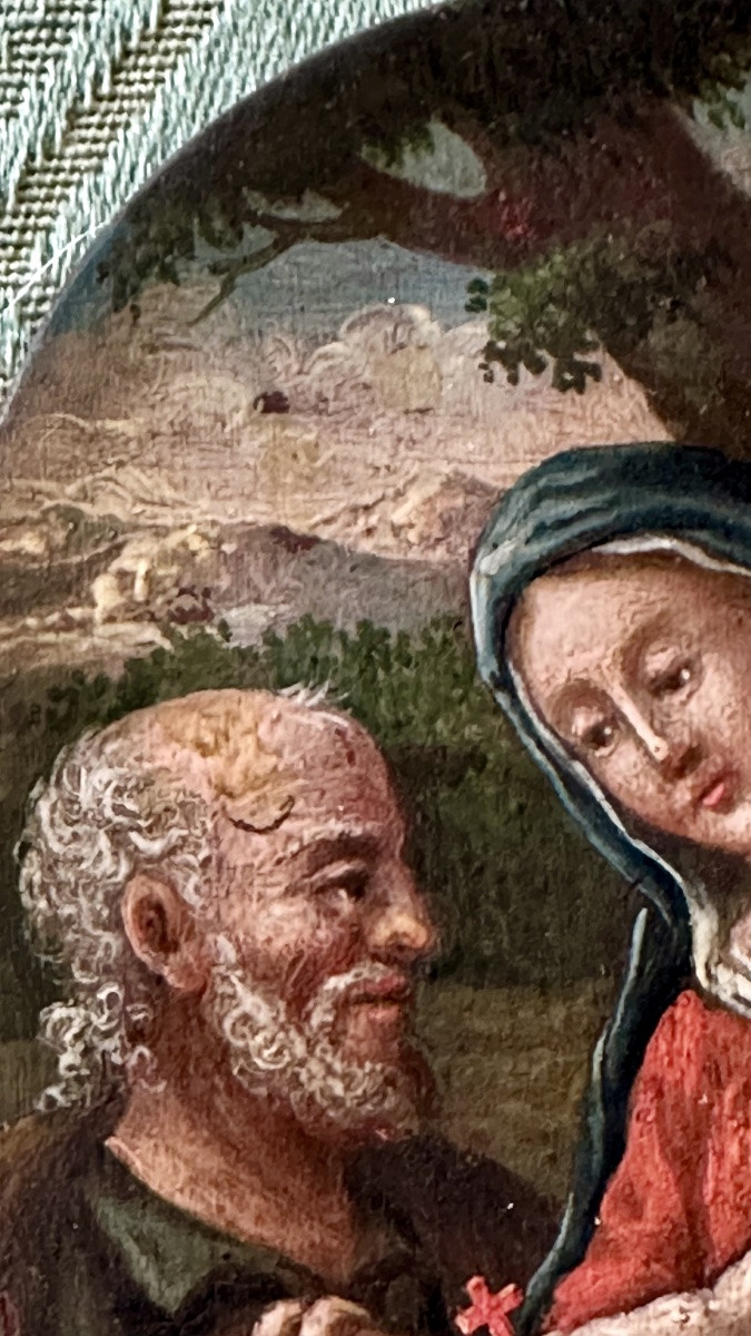 Dipinto, olio su tavoletta “ Sacra Famiglia” - XVIII sec. -photo-7