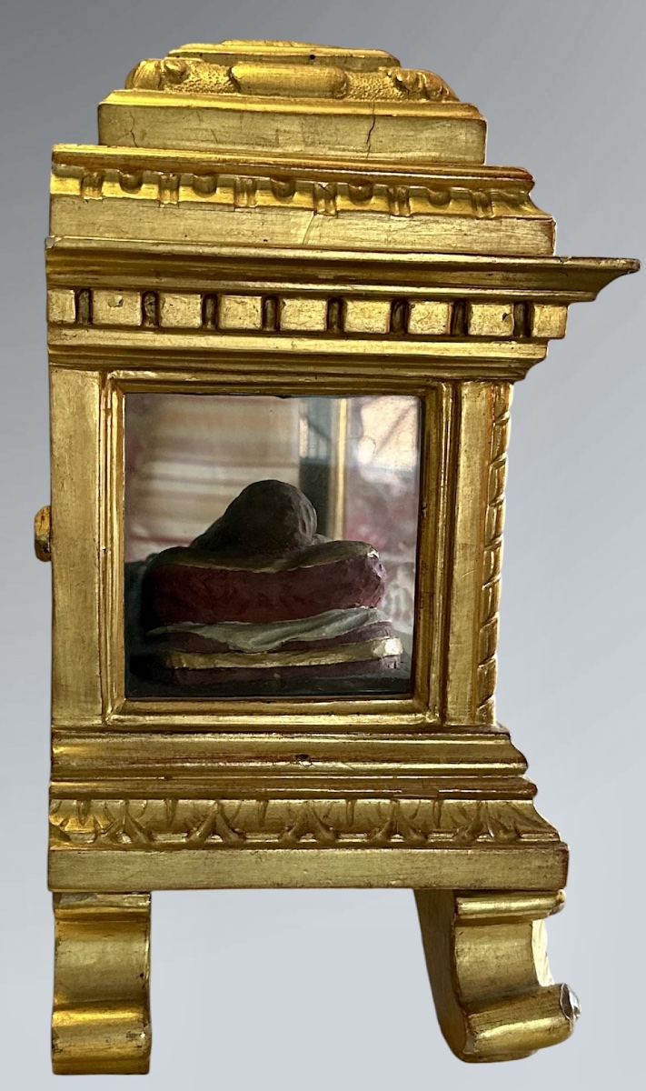 Teca devozionale con Cristo Deposto in terracotta policroma – XIX secolo-photo-4