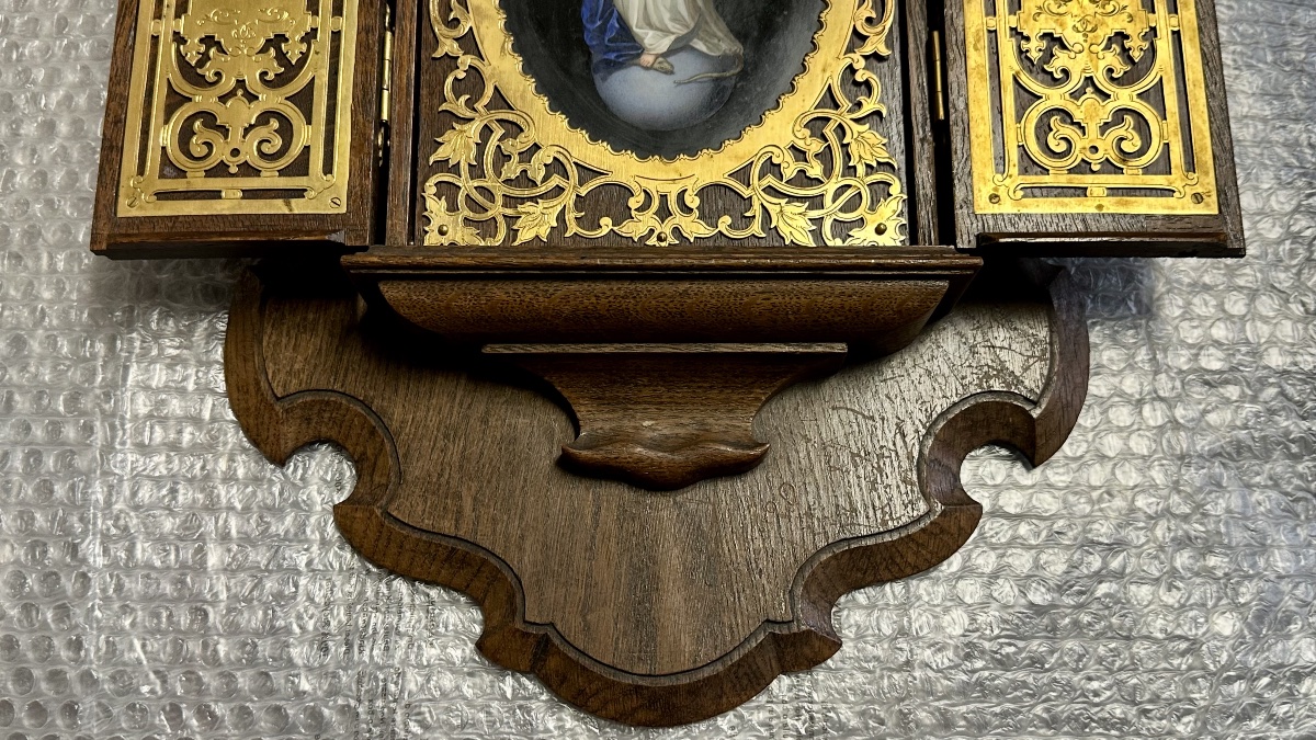 Altare domestico devozionale in stile storicista – Vienna, manifattura Franz Theyer, circa 1860-photo-4