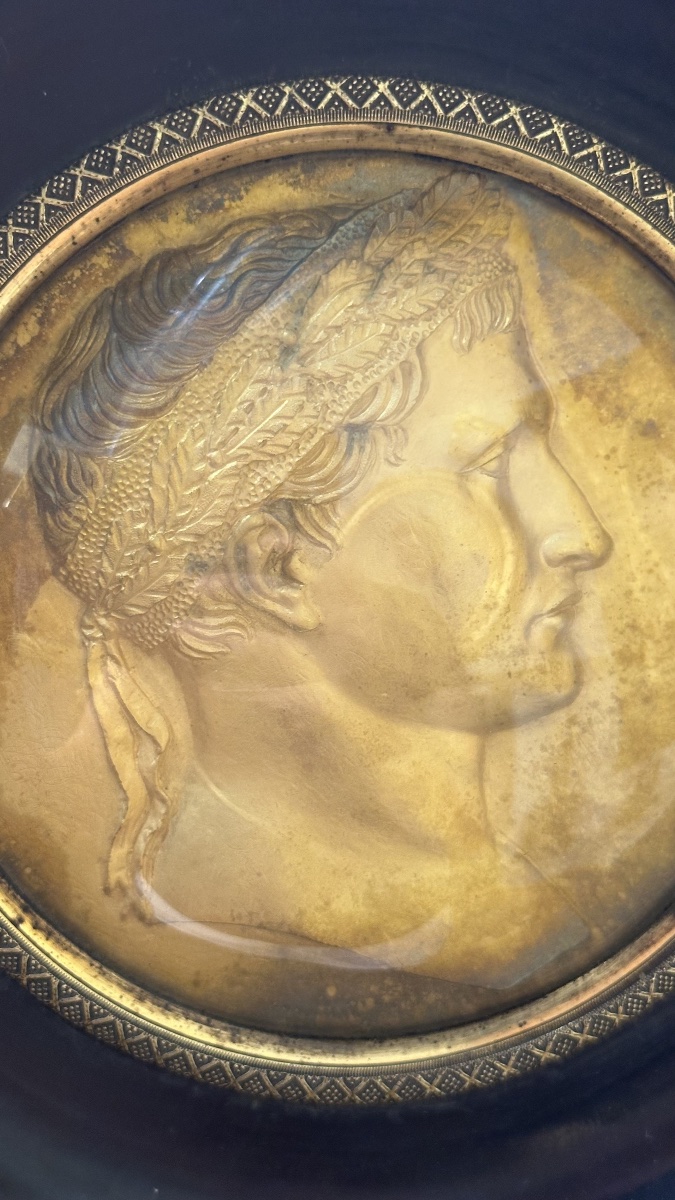 Medaglione con effigie di Napoleone I Bonaparte, XIX secolo-photo-4