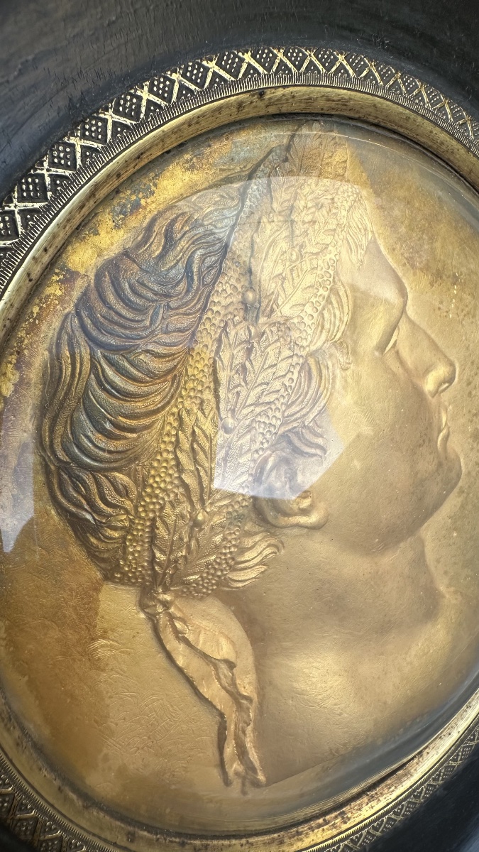 Medaglione con effigie di Napoleone I Bonaparte, XIX secolo-photo-3