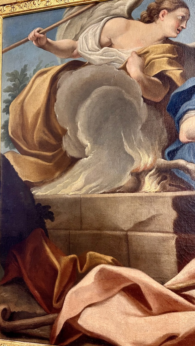 Quadro, olio su tela “Il Sacrificio dell’Agnello”, Neoclassico ( fine XVIII sec. )-photo-1