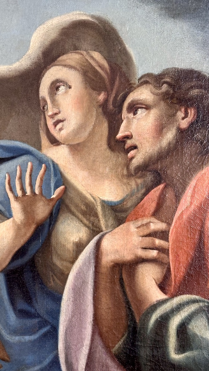 Quadro, olio su tela “Il Sacrificio dell’Agnello”, Neoclassico ( fine XVIII sec. )-photo-2