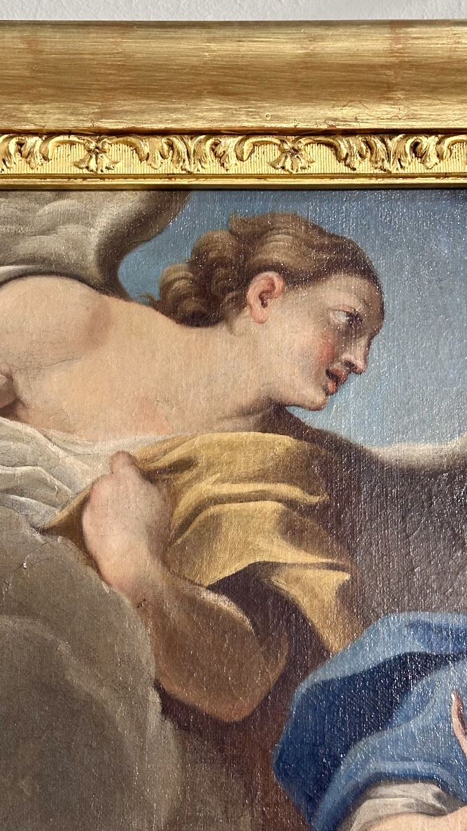 Quadro, olio su tela “Il Sacrificio dell’Agnello”, Neoclassico ( fine XVIII sec. )-photo-3