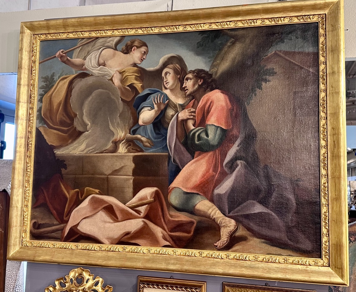 Quadro, olio su tela “Il Sacrificio dell’Agnello”, Neoclassico ( fine XVIII sec. )