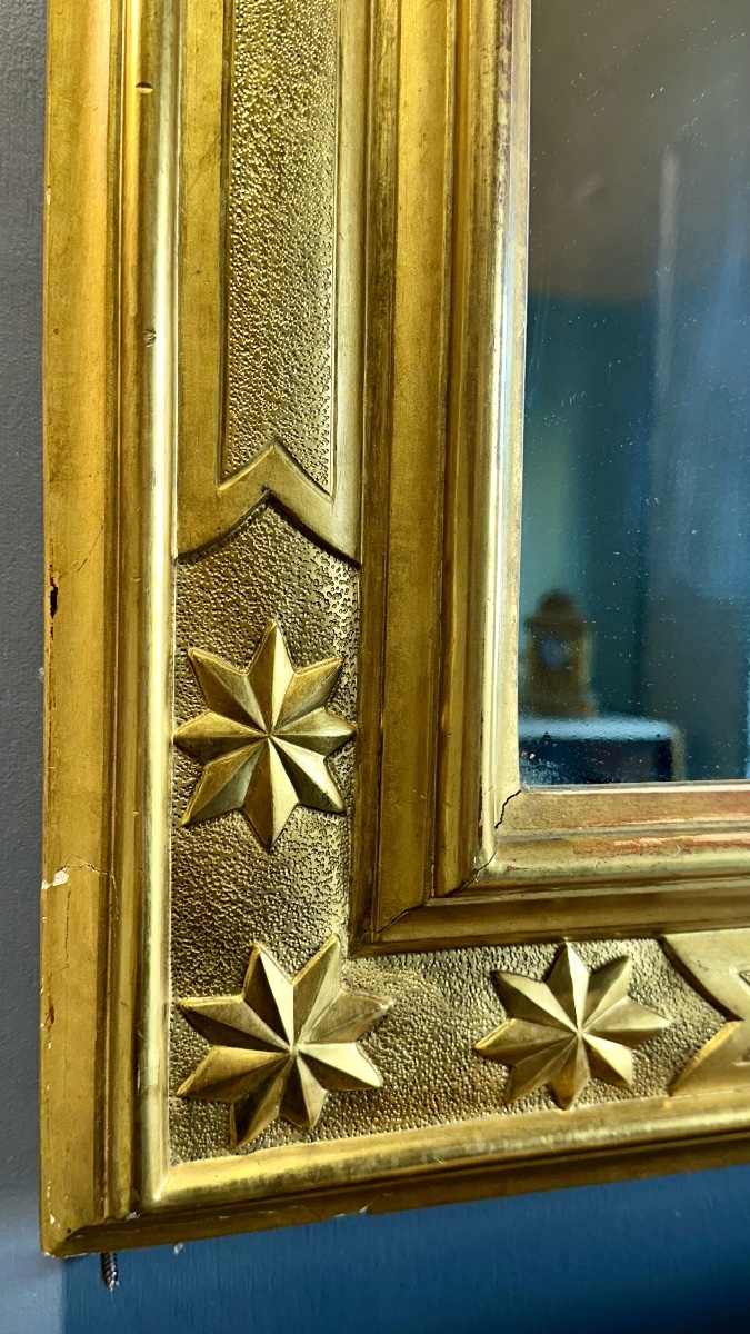 Specchiera/cornice neoclassica in legno dorato, fine XVIII – inizi XIX secolo-photo-4