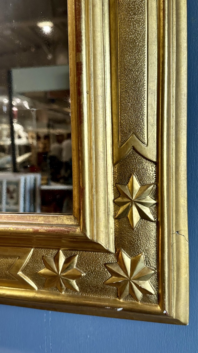 Specchiera/cornice neoclassica in legno dorato, fine XVIII – inizi XIX secolo-photo-1