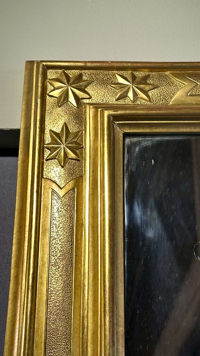 Specchiera/cornice neoclassica in legno dorato, fine XVIII – inizi XIX secolo-photo-5