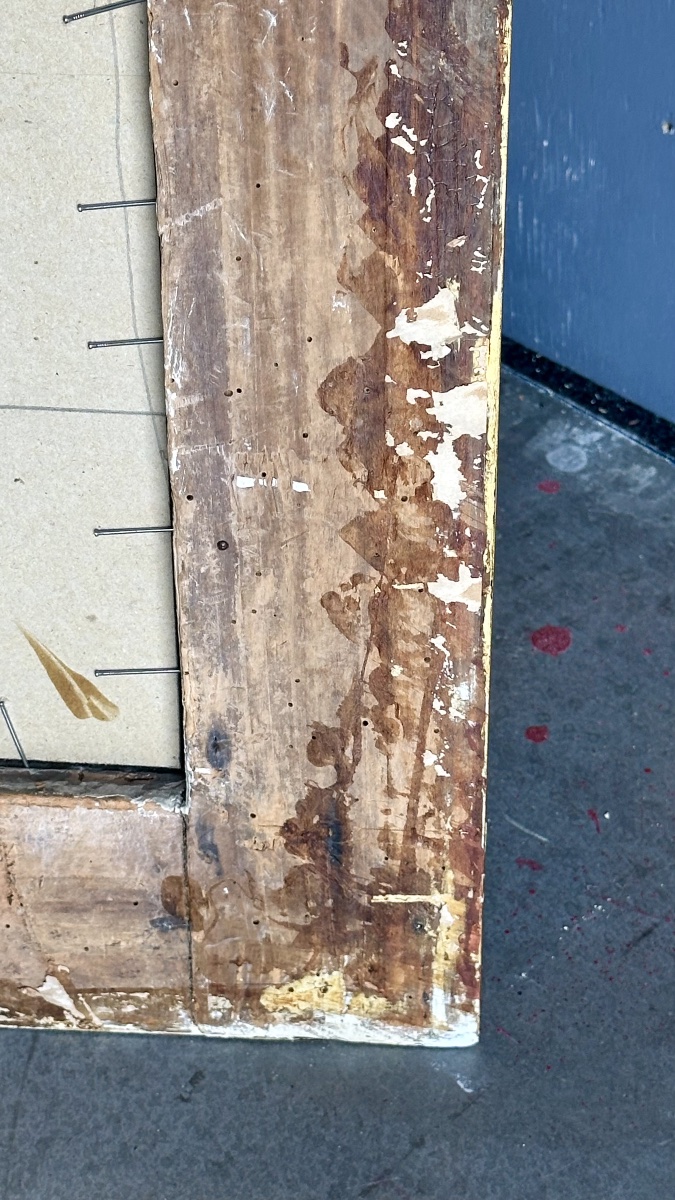 Specchiera/cornice neoclassica in legno dorato, fine XVIII – inizi XIX secolo-photo-7
