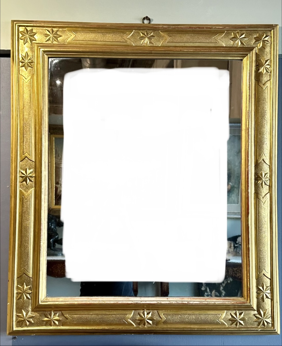 Specchiera/cornice neoclassica in legno dorato, fine XVIII – inizi XIX secolo