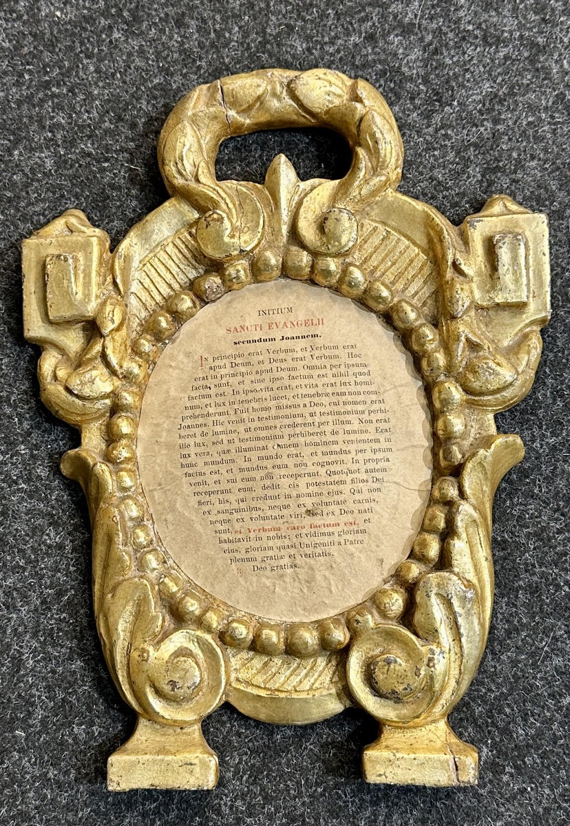 Coppia di cartaglorie Luigi XVI in legno intagliato e dorato - XVIII SEC. -photo-2