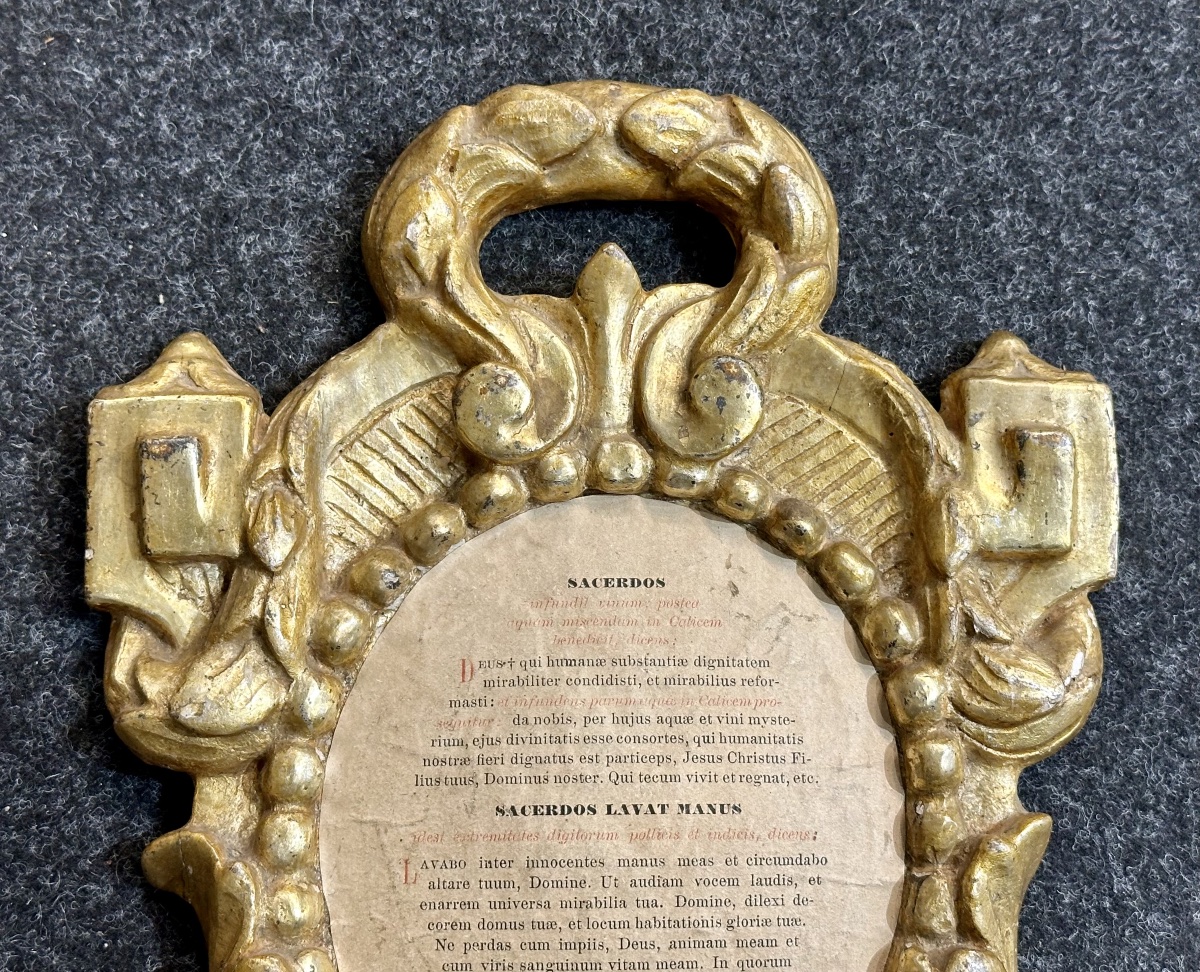 Coppia di cartaglorie Luigi XVI in legno intagliato e dorato - XVIII SEC. -photo-1