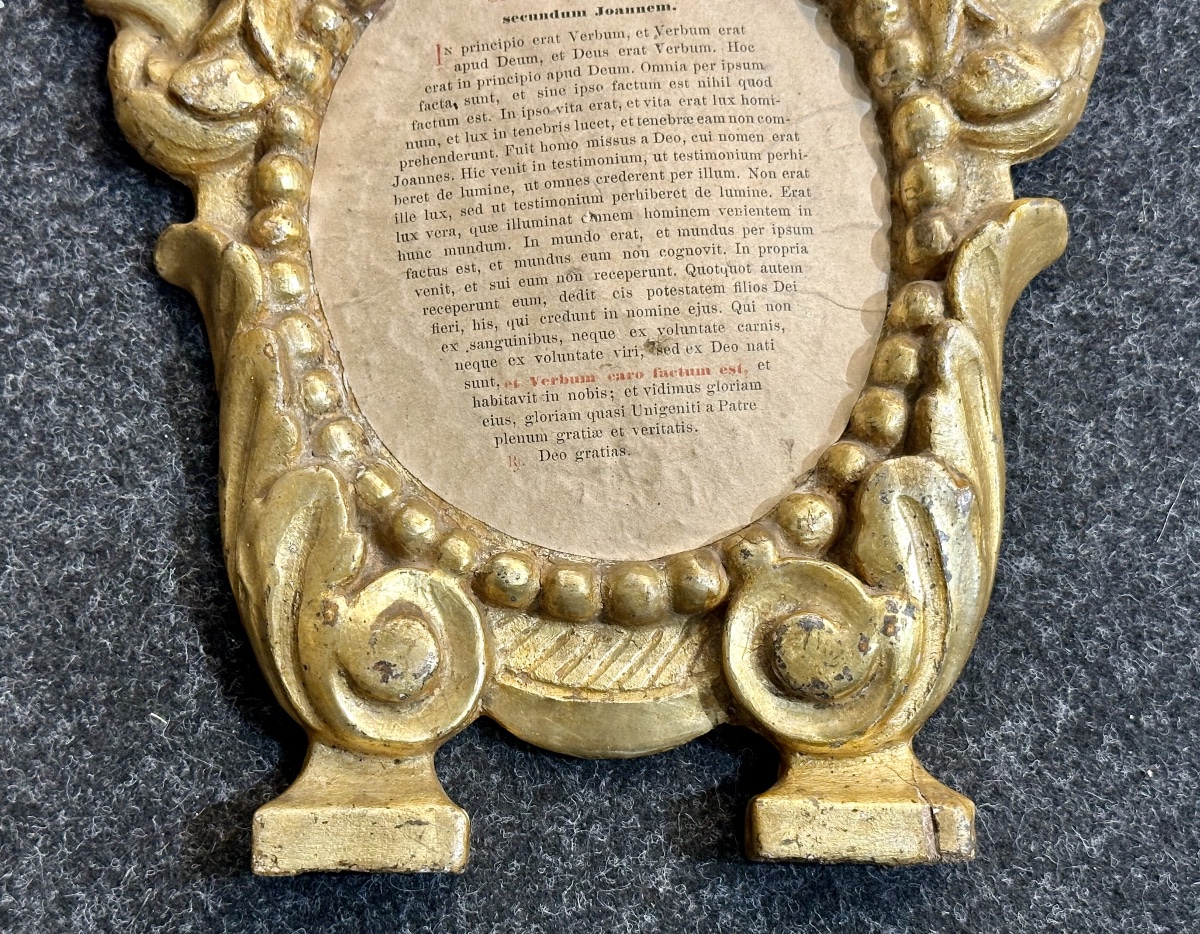 Coppia di cartaglorie Luigi XVI in legno intagliato e dorato - XVIII SEC. -photo-2