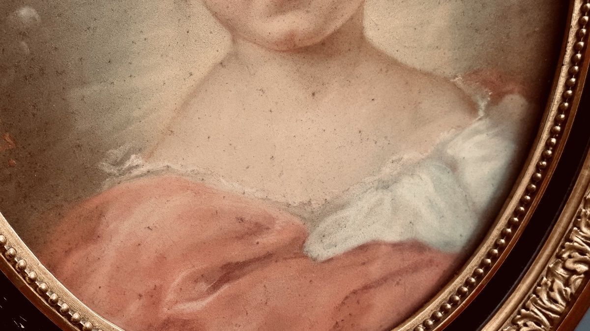 Quadro, ritratto a Pastello di Fanciullo – Firmato "E. Gillet 1867"-photo-3