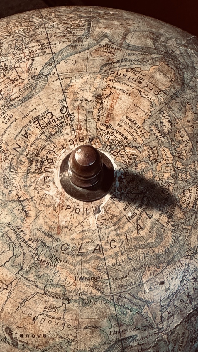 Mappamondo da tavolo, globo terrestre di Jean Forest, Parig - XIX sec.-photo-4