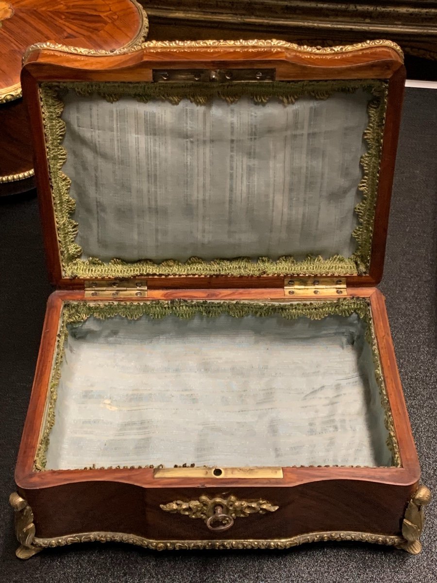 Boîte, coffret à Bijoux Incrustée - 19e Siècle-photo-4