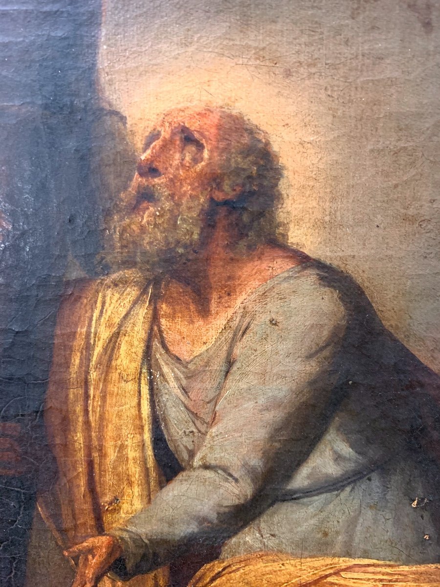 Tableaux Huile Sur Toile Représentant S. Andrea -  Debut du XVIIe Siècle-photo-3