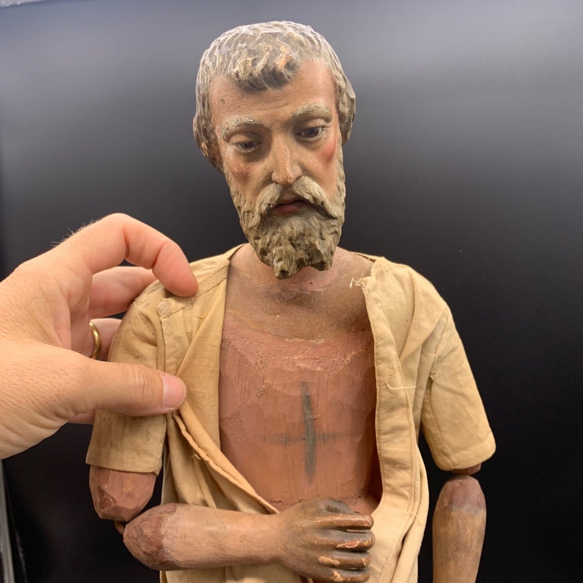 Manichino, scultura in legno policromo - XIX sec. -photo-8