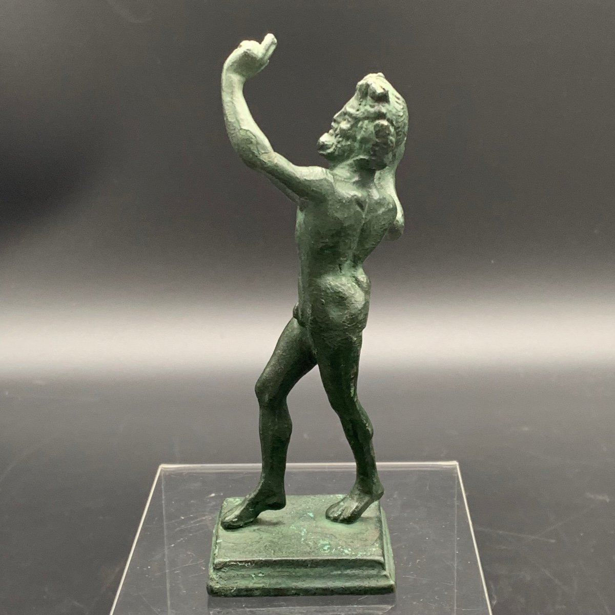 Faune Dansant En Bronze à Patine Verte - Napoleon III-photo-3