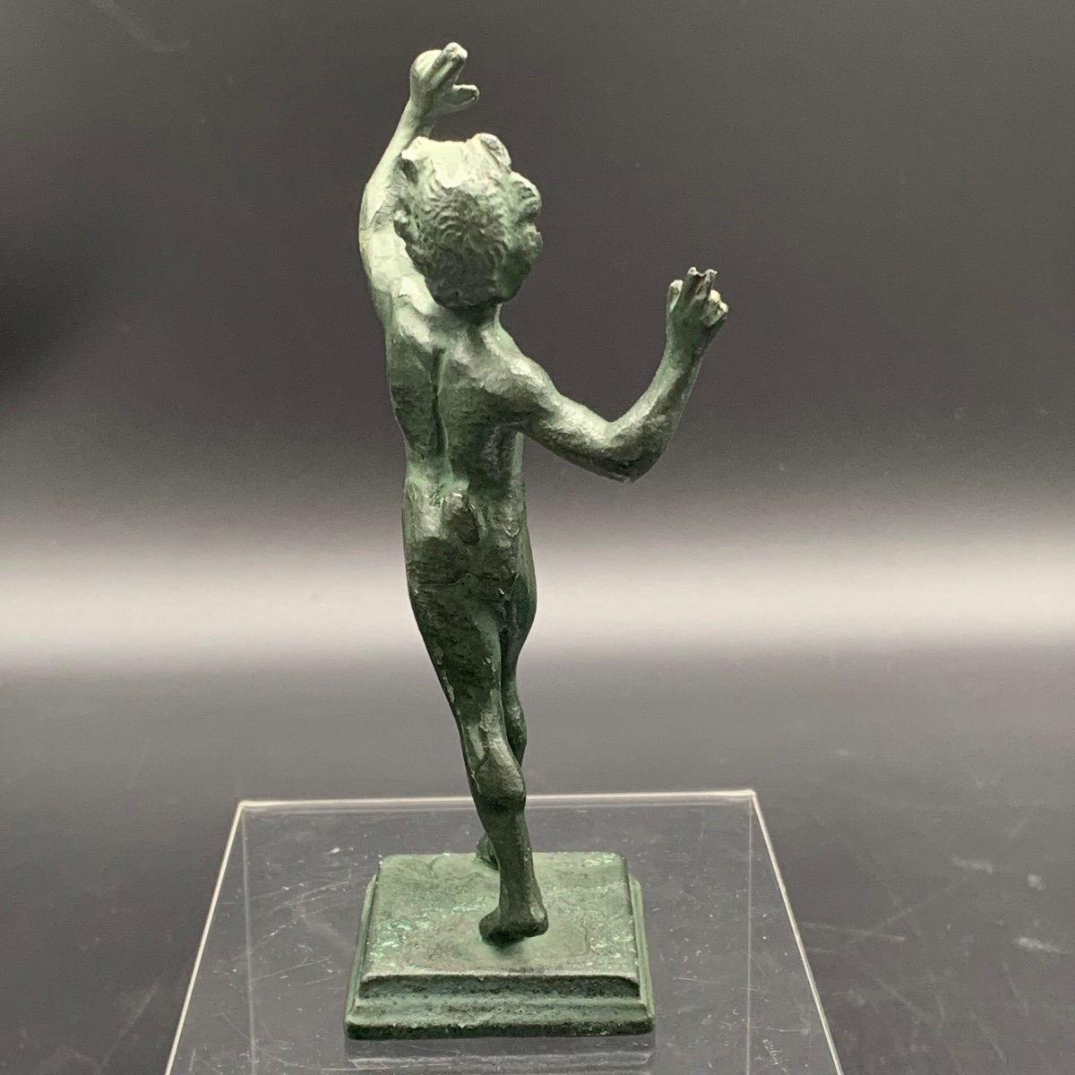 Faune Dansant En Bronze à Patine Verte - Napoleon III-photo-4