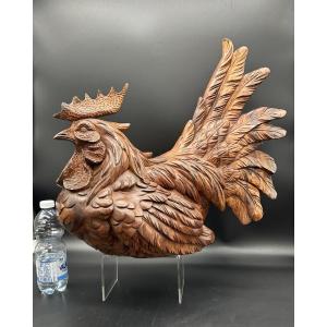 Scultura in legno "Gallina" - Primo '900
