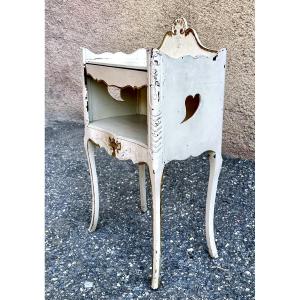 Comodino antico, shabby chic - Napoleone III
