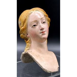 Busto di Donna in Terracotta Policroma – XVIII secolo
