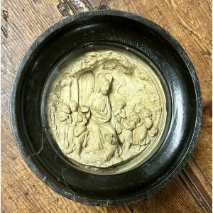 Bassorilievo in schiuma di mare raffigurante “Gesù e i bambini” - Napoleone III. 