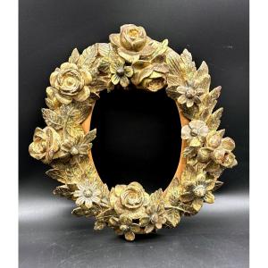 Cornice antica in legno intagliato e dorato - XVIII sec. 