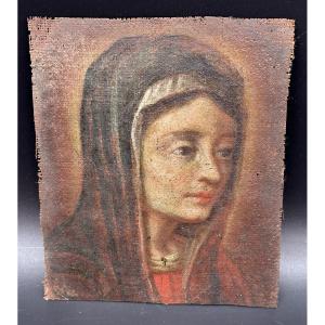 Dipinto “Madonna in Preghiera” – Olio su tela - Scuola Italiana, XVIII Secolo.