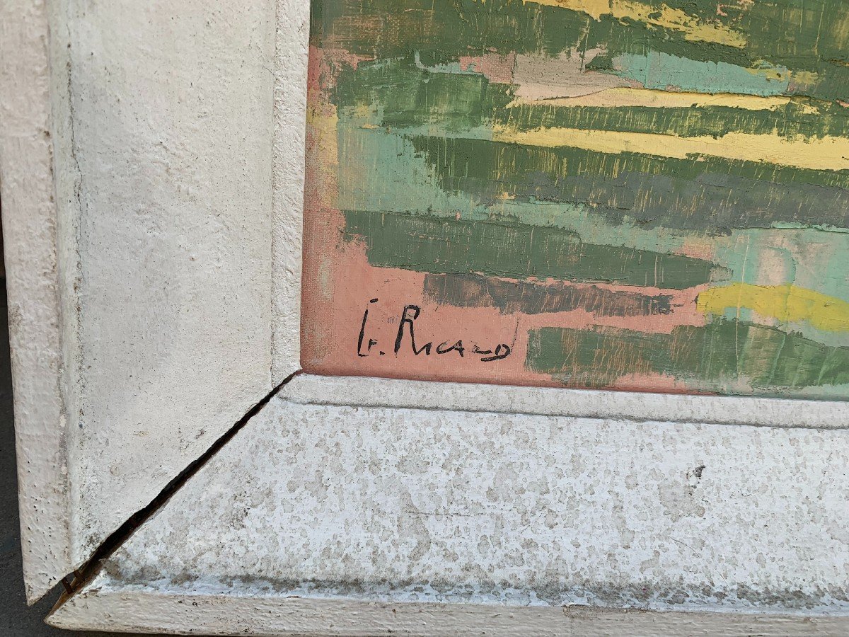 L'oliveto. Grance dipinto di Gabrielle Ricard Cordingley (nata 1924)-photo-2