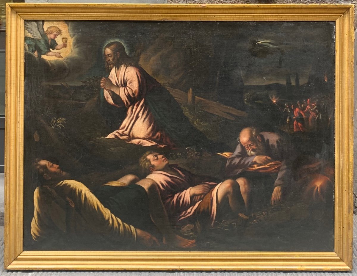 Attribuito a Francesco Bassano. Cristo nell'orto di Getsemani. Inizio XVII secolo.