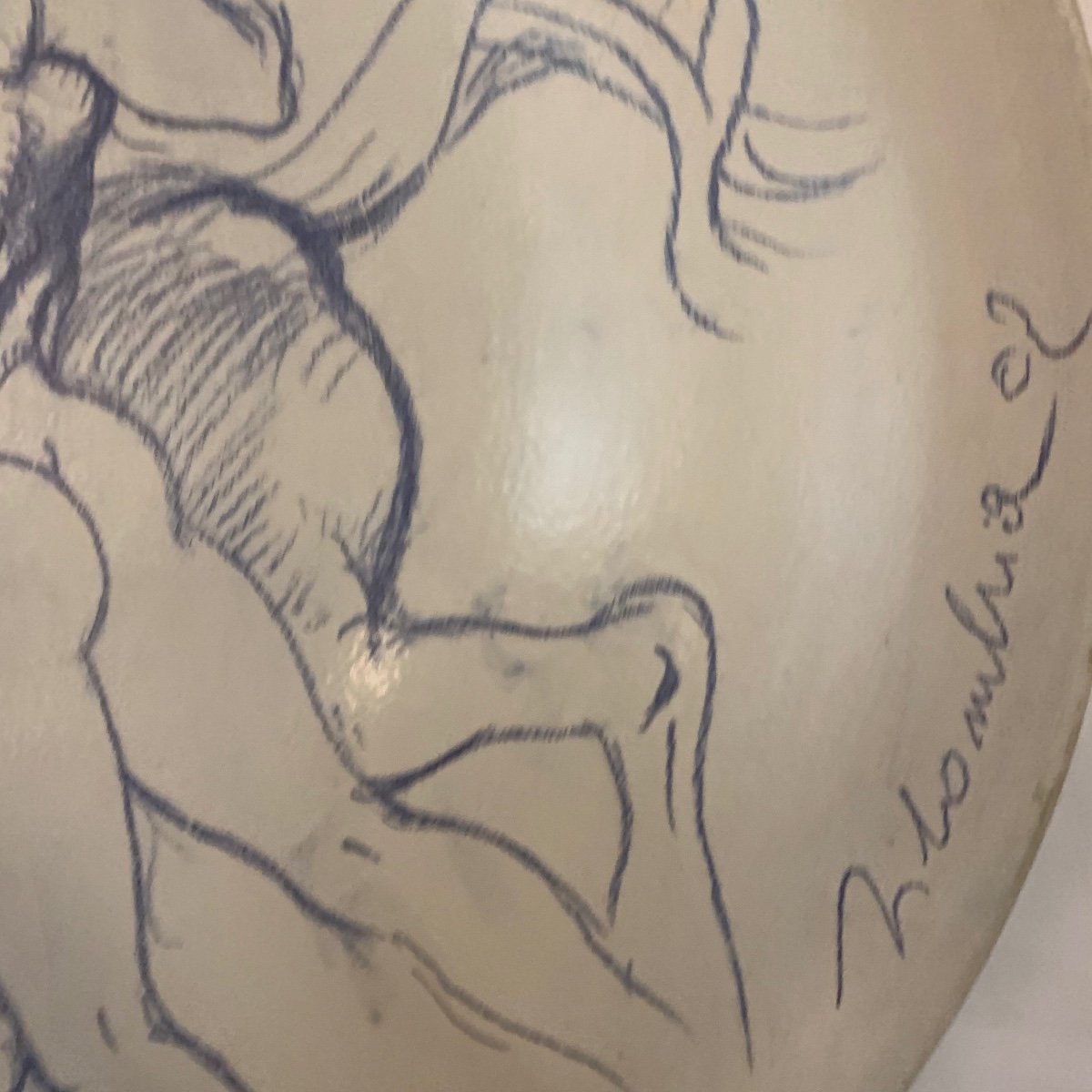 Ceramica Pop-Art  di Marco Silombria.  Achille e Centauro Chirone.-photo-4