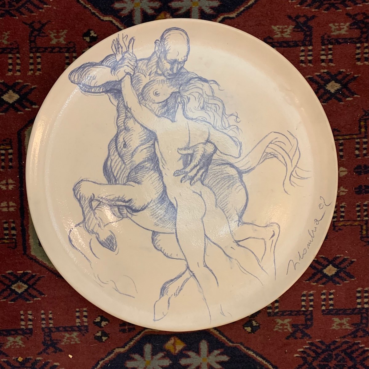 Ceramica Pop-Art  di Marco Silombria.  Achille e Centauro Chirone.-photo-2