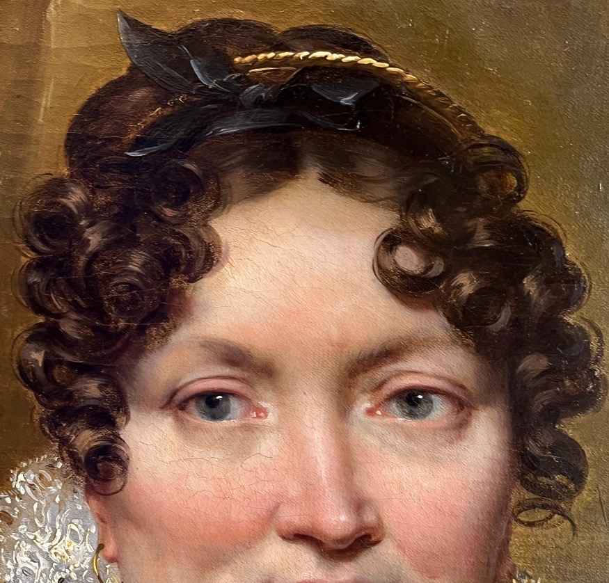 Ca. 1820 Ritratto di donna. Léon Cogniet (1794-1880, Parigi), attribuito.-photo-5