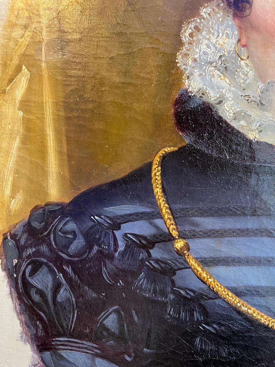 Ca. 1820 Ritratto di donna. Léon Cogniet (1794-1880, Parigi), attribuito.-photo-8