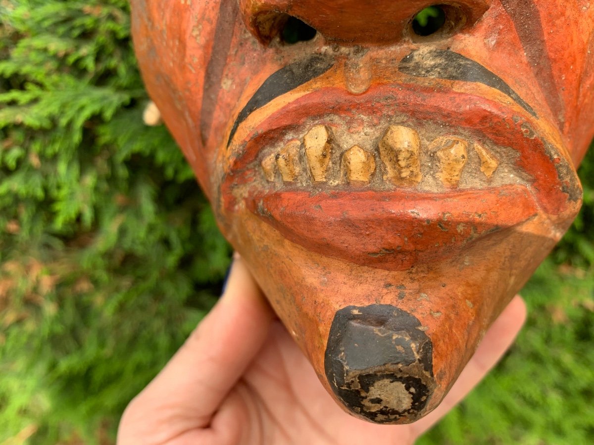 Guatemala. Maschera di Baila de la Conquista. Inizio XX secolo.-photo-3