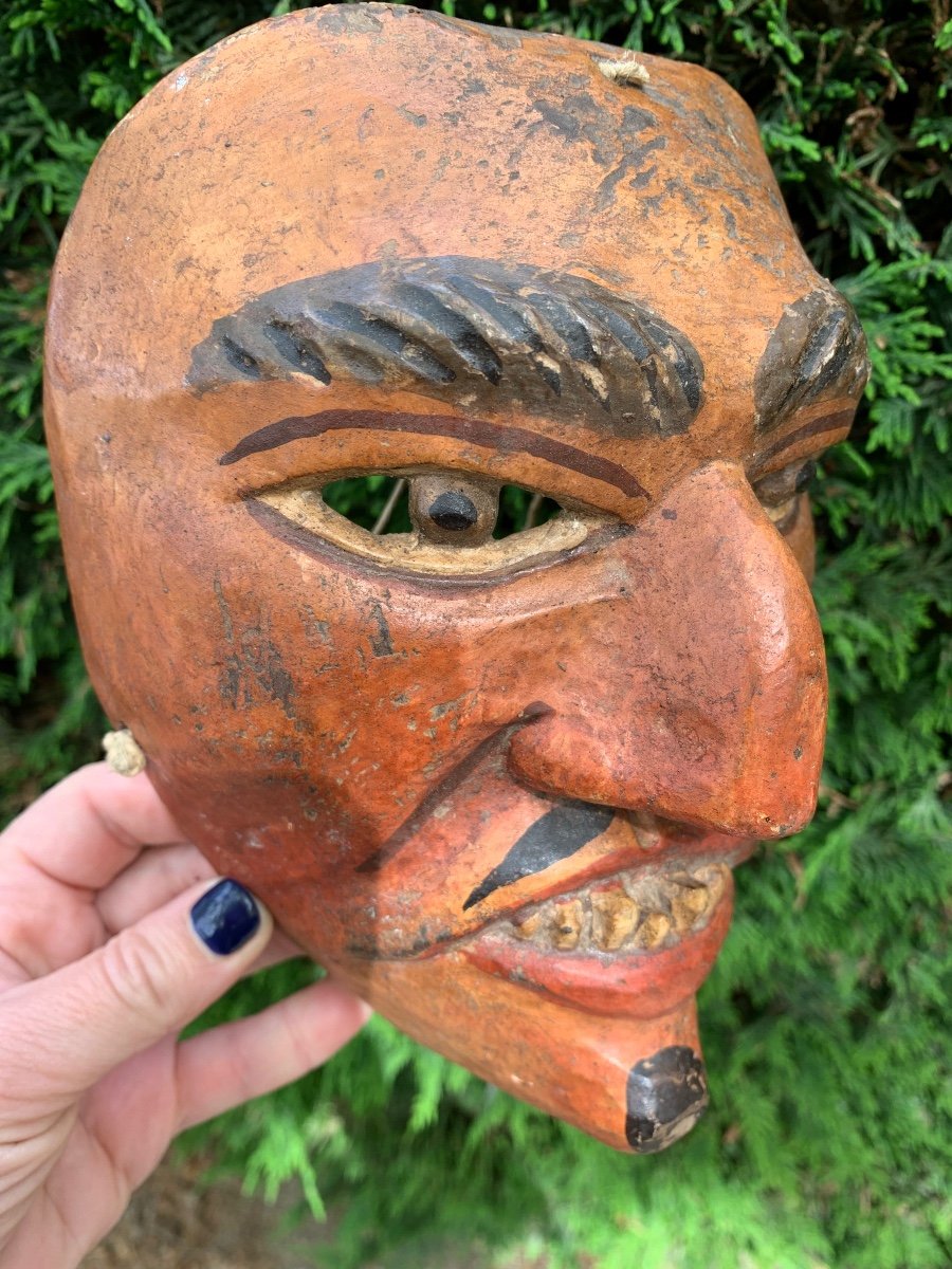 Guatemala. Maschera di Baila de la Conquista. Inizio XX secolo.-photo-1