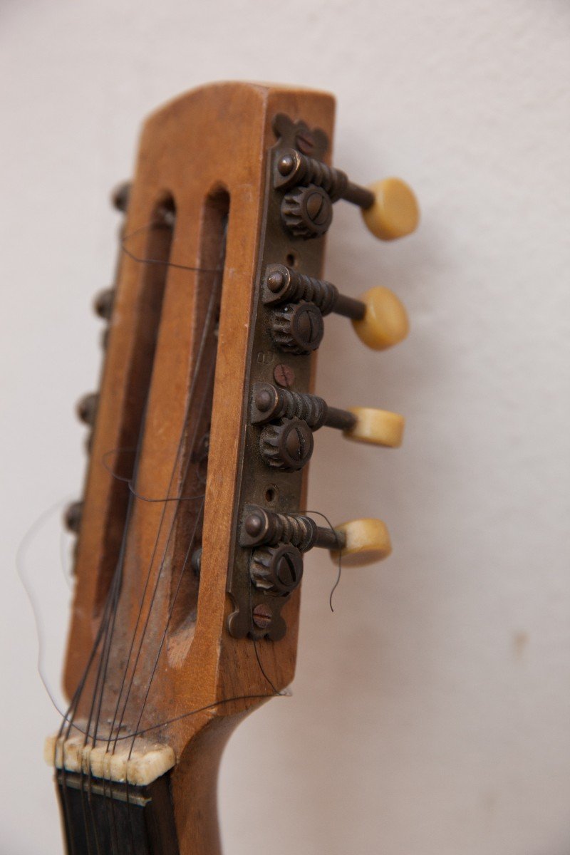 Banjo firmato Achille Jacomoni con intarsio, epoca Art Deco. -photo-4