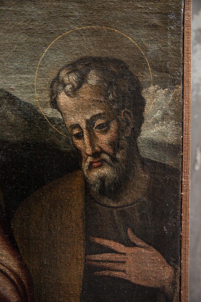 Sacra Famiglia con San Giuseppe e Sant'Anna. Ambito toscano. Circa 1600-photo-2