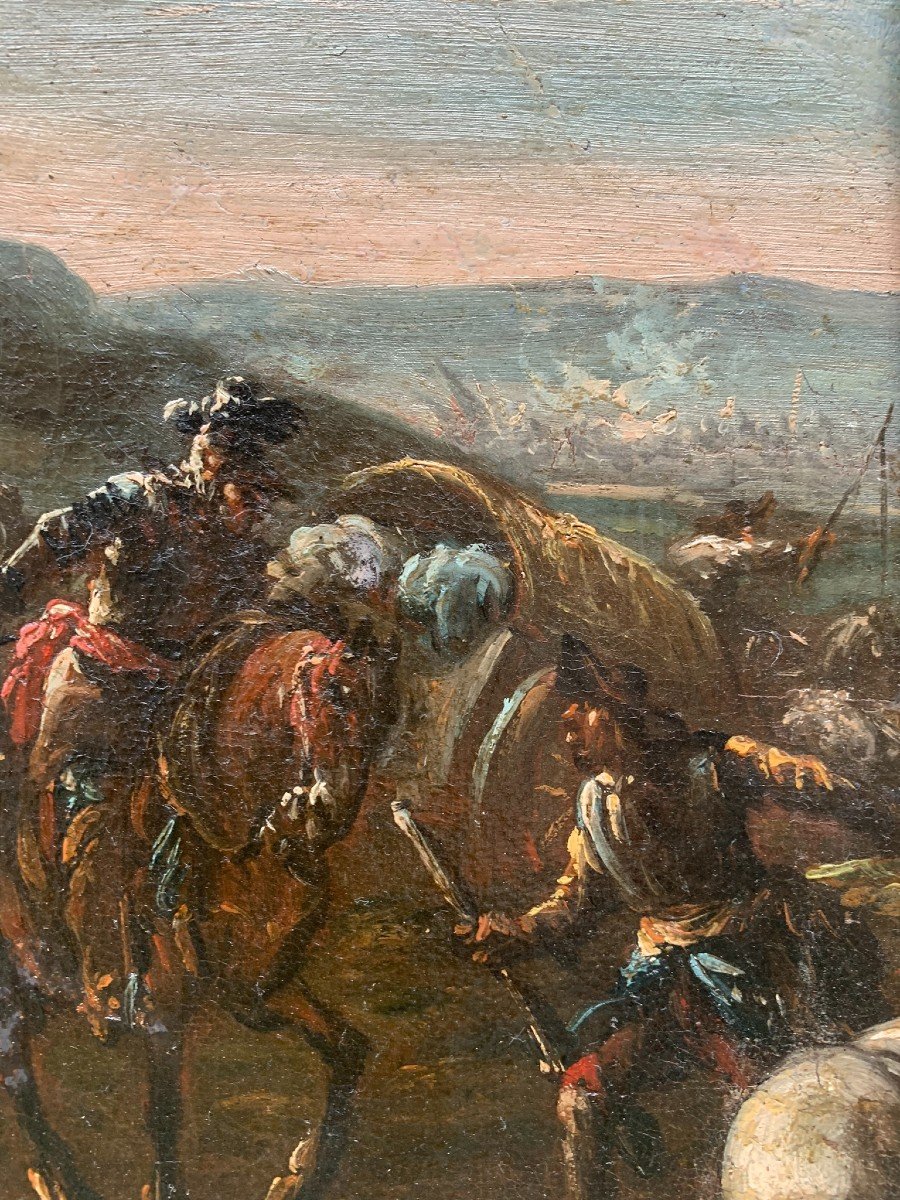 Durante la battaglia: un messaggero che porta notizie a un comandante a cavallo. -photo-4