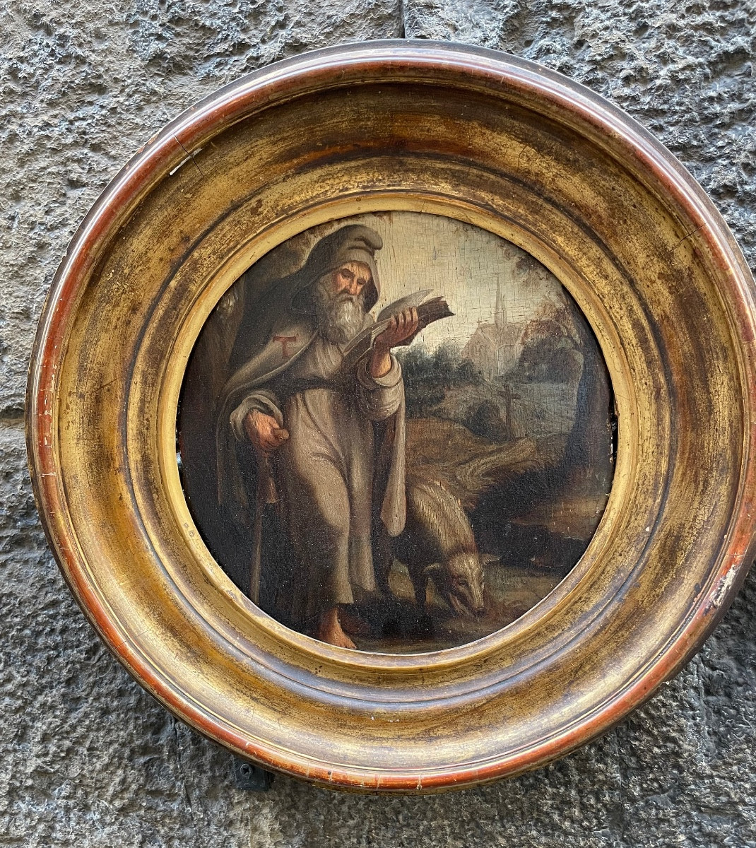 Sant’Antonio Abate in un paesaggio naturale. Scuola fiamminga, fine XVI inizio XVII secolo -photo-3